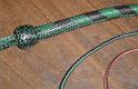 4ft Green and Black 24 plait Custom Snake Whip B